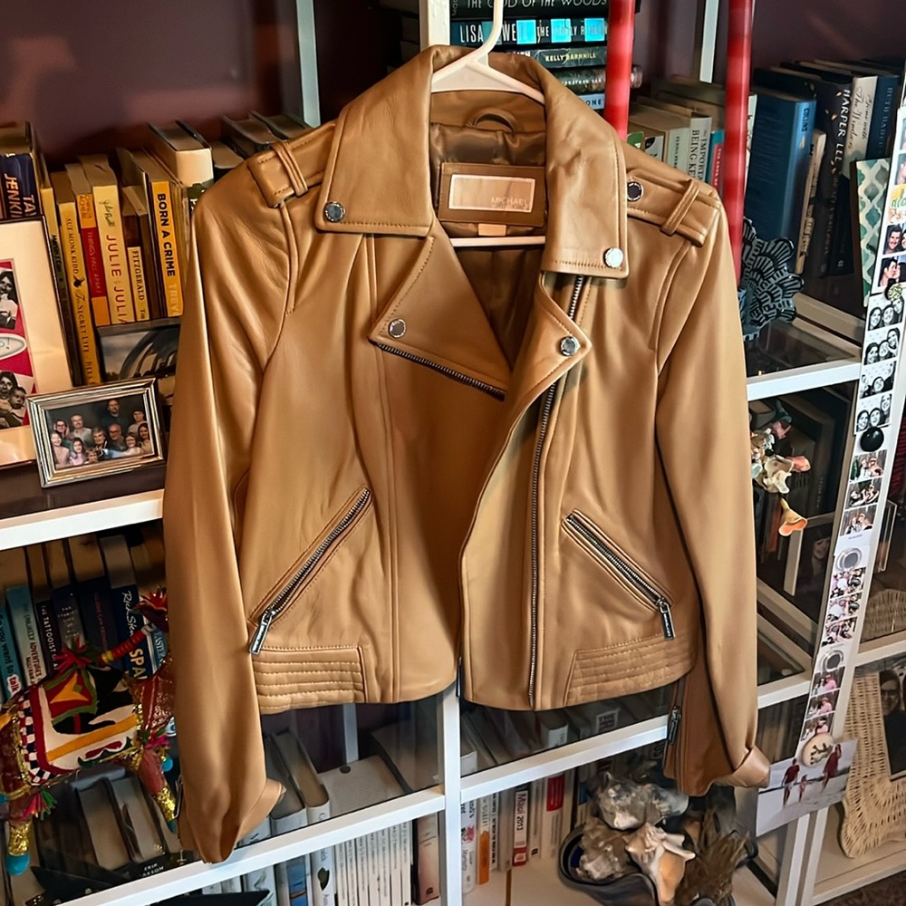 Michael Kors Leather Moto Jacket